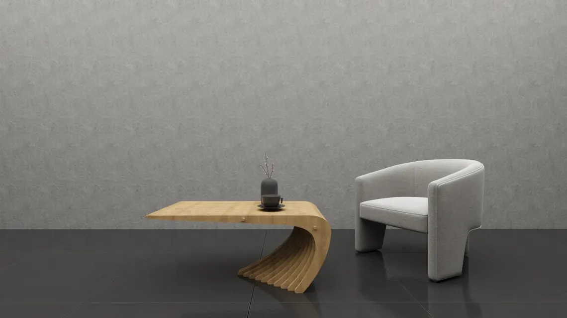 Mesa de Centro Paramétrica Curva Equilibrio - Imagen 2
