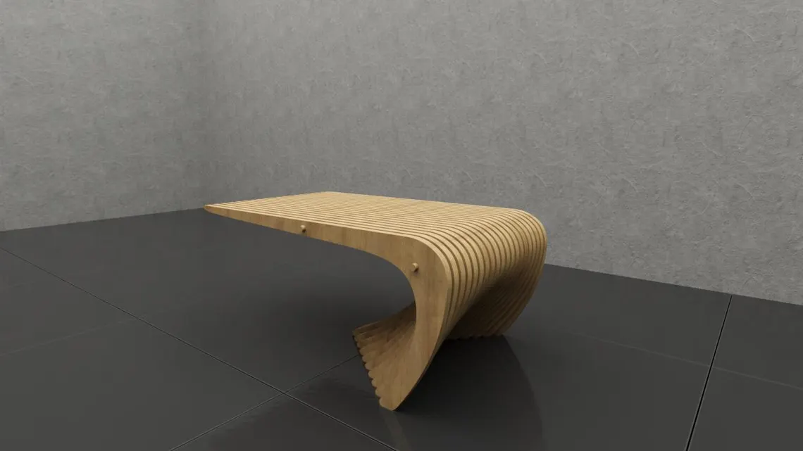 Mesa de Centro Paramétrica Curva Equilibrio - Imagen 7